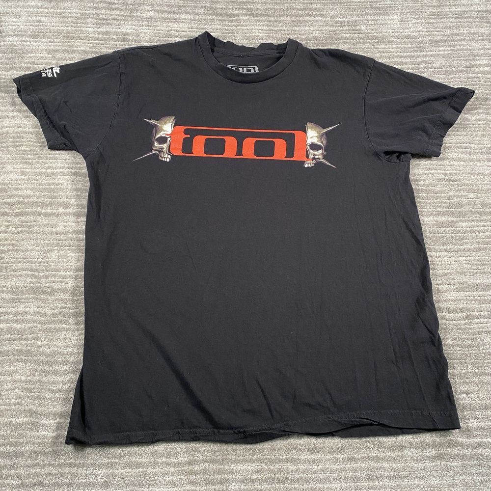 Tool Shirt Mens Large Black Red Logo Skull Graphic Rock Band Tee Los Angeles